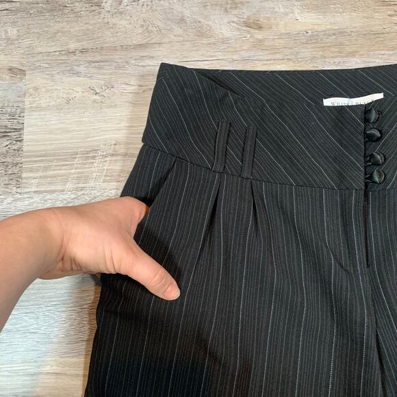 Vintage Y2K Stripe Wide Leg Knee Length Dress Work Shorts Size 6 - Picture 5 of 8